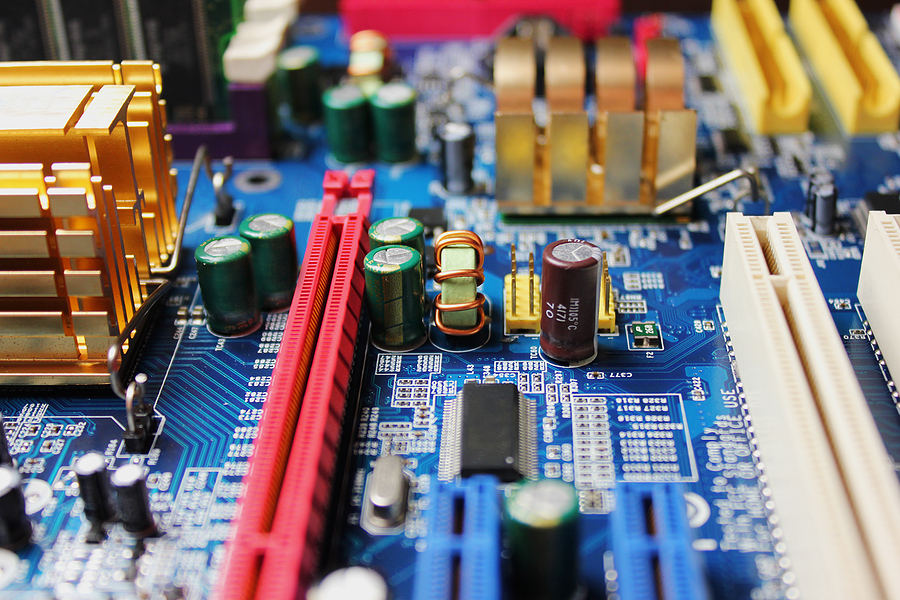 Closeup Of Electronic Circuit Board